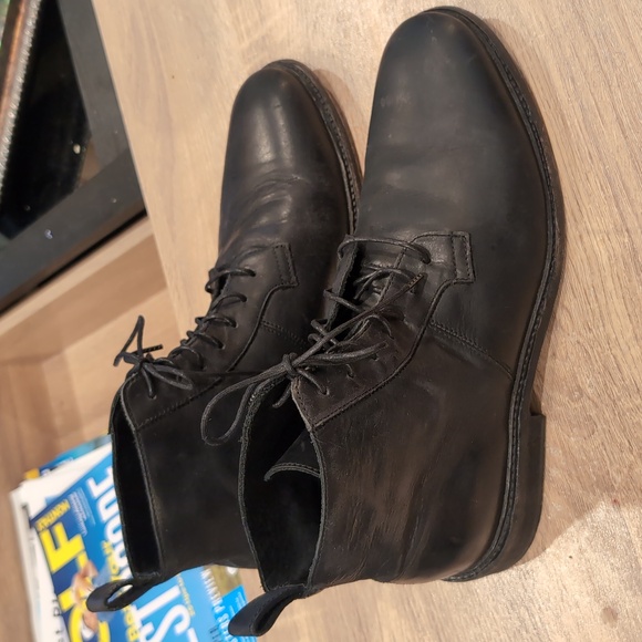 Men's Black All Saints Leven Boots Size 11 - Picture 1 of 6